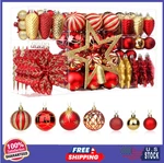 Shareconn 106PCS Red And Gold Christmas Tree Ornaments, Shatterproof Ball Set. Fixed Price $44.16.