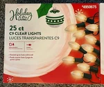 Holiday Living Ct. 25' Clear White Incandescent Christmas Lights. Fixed Price $18.99.
