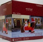 Gemmy Holiday Christmas 5 Ft Dachshund Wiener Dog W/ Puppies Airblown Inflatable. Fixed Price $224.99.