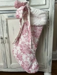 Pottery Barn Teen Loveshackfancy Garden Damask Stocking Mono Simran Flaw Read. Fixed Price $26.95.