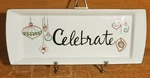 St. Nicholas Square Eat Drink & Be Merry Celebrate 13" Rectangular Tray, New Nwt. Fixed Price $15.99.