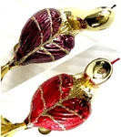 Glass Vtg Christmas Ornaments 2 Peacocks Gold Purple Pink Heart Clipon Kurtadler. Fixed Price $32.00.