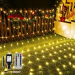 Ollny Net Lights Outdoor Mesh IP67 9.8FT X 6.6FT, Warm White. Fixed Price $37.63.
