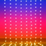 Kepstars 8X6FT 144 Led Rgb Curtain Lights, Color Changing, Music Sync, App Contr. Fixed Price $51.99.