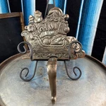 Vintage Grandeur Noel Santas Sleigh Christmas Stocking Hanger Cast Iron Rustic-. Fixed Price $25.52.