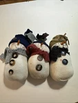 Ornaments. Sock Christmas Snowmen. Set Of Three. Holiday Ready.. Fixed Price $22.99.