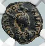 Eudoxia Arcadius Wife 401AD Authentic Old Ancient Roman Coin Victory Ngc I89861. Fixed Price $496.20.