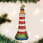 Old World Christmas Sambro Lighthouse Glass Ornament 20079. Fixed Price $15.88.