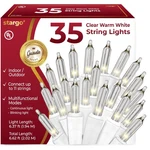Clear Warm White Christmas Tree Lights - 6.3 Ft String Of 35 Incandescent Min.... Fixed Price $17.75.