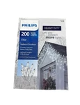 Philips 200 Clear Icicle Christmas Lights Heavy Duty Outdoor Connectable. Fixed Price $19.99.