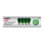 Satco S8024 - Watt Led S14 Outdoor Holiday Green String Light Bulbs (4 Pack). Fixed Price $15.99.