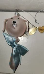 Katherines Collectible Blown Glass Baby's Pink Puppy Rattle Christmas Ornament. Fixed Price $9.99.