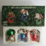 Cwo Set Of 3 Christmas Ornaments Reindeer Snowman & Santa - 114416 New Box. Fixed Price $14.99.