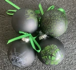 Xbox Glass Christmas Ornaments Set 4 Official Gear Black And Green. Fixed Price $10.87.