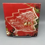 Nib Home Beautiful Crystal Christmas Tree Etched Candy Dish Clear Glass 7.5". Fixed Price $7.99.