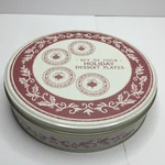 Santas Workbench Set 7 Holiday Decorator Tin 8" Plates Red White Christmas. Fixed Price $49.99.