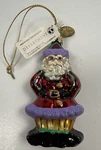 Vtg 90 Department 56 Santa Cupcake Christmas Ornament Glitter Mercury Glass. Fixed Price $28.99.