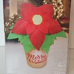 Holiday Time 2023 Christmas Poinsettia Flower Potted Airblown Inflatable 4' New. Fixed Price $39.99.