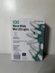 Home Accents Holiday 100 Warm White Mini Led String Lights Green Wire New. Fixed Price $15.00.