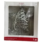Ashland Silver Glitter Ribbon Star Lighted Christmas Tree Topper 11. Fixed Price $16.96.