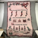 Vintage Mww Christmas Blanket Throw Wall Hanging Twas The Night Before Xmas. Fixed Price $23.99.