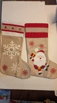 Set Of 2 Christmas Stocking Gift Bags. Fireplace Decoration Socks. 18". Fixed Price $16.19.