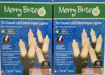Lot Of 2 Merry Brite 70 Ct Christmas Led String Lights Warm White / Green Wire. Fixed Price $24.99.