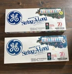 Miniature Style String-a-long Christmas 70 Light 2 Sets Vintage Color. Fixed Price $25.00.