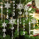 18PCS Crystal Christmas Ornaments For Tree Decorations-hanging Acrylic Snowflake. Fixed Price $32.85.