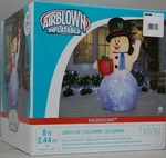 Christmas Gemmy 8 Ft Lighted Projection Kaleidoscope Snowman Airblown Inflatable. Fixed Price $179.99.