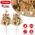2 Pack Artificial Christmas Tree Battery Operated 8 Lighting Modes Lamp Decor. Fixed Price $40.69.