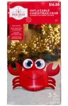 Holiday Time Inflatable Christmas Crab Red Lighted Nautical Beach Decor Airblown. Fixed Price $29.99.