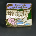 Bonneville Lock And Dam Fish Oregon Washington State Enamel / Gold Tn Erl Pin. Fixed Price $7.24.