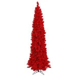 Vickerman 54" Plastic Fir Unlit Artificial Christmas Tree In Flocked Red. Fixed Price $139.35.