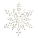 Vickerman 8" Plastic Glitter Snowflake Christmas Ornaments In White (set Of 12). Fixed Price $37.75.