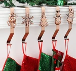 Yuokwer Pack Of 5 Snowflake Stocking Hangers For Mantel -christmas .... Fixed Price $35.76.