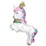 Prancing Unicorn Blown Glass Ornament By Old World Christmas. Fixed Price $24.99.