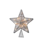 Kurt Adler Ul 20-LIGHT Silver Star Treetop For Christmas Tree, 10". Fixed Price $27.68.