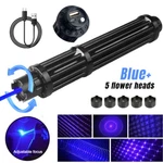 Adjustable Blue Laser Pointer Visible Star Light Beam Dot With 5 Head. Fixed Price $54.98.