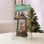 Costco Santa Holiday Lantern Led Light Waterglitter Globe Timer 13.7 New In Bo. Fixed Price $39.00.