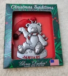Gloria Duchin Birthstone Bear Christmas Ornament - Red, January #A250. Fixed Price $5.59.