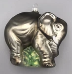 Midwest Of Cannon Falls Blown Glass Elephant Ornament Made In Germany. Fixed Price $9.50.