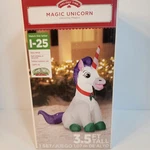 Inflatable Unicorn 3.5 Ft Tall Christmas Indoor/outdoor Holiday Time Yard Blowup. Fixed Price $29.99.