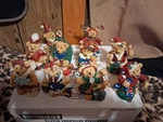 Teddy Bear Christmas Ornaments Set 10 3.5" Resin Holiday Family Figures. Fixed Price $24.95.