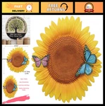 Sunflower Stepping Stone - Decorative Garden Outdoor Pathway Accent. Fixed Price $49.99.