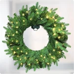 Pre-lit Artificial Christmas Wreath With 60 Led Lights And Timer, Battery Powere. Fixed Price $46.99.