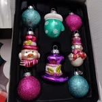 Vtg 2010S Christopher Radko Celebrations Handcrafted Glass Xmas Ornaments Set. Fixed Price $32.99.