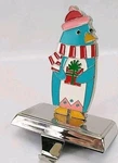 Penguin With Gift Christmas Stocking Holder Holiday Hanger Wondershop Blue. Fixed Price $10.68.