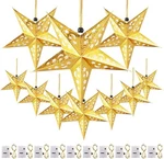 10 Pcs Christmas 3D Paper Star Lantern With Led Light 11.8 Inch 5 Point Xmas. Fixed Price $20.99.