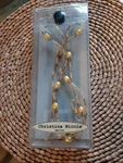 New Christina Nicole Ny Optical Chain Brown Crystals-gold Pearls-luminous Beads. Fixed Price $10.99.